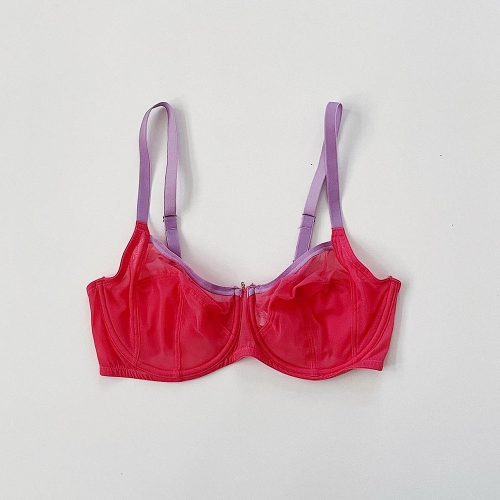Sheer Pink and Purple Bra